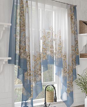 Тюль «Лиминес» синего цвета