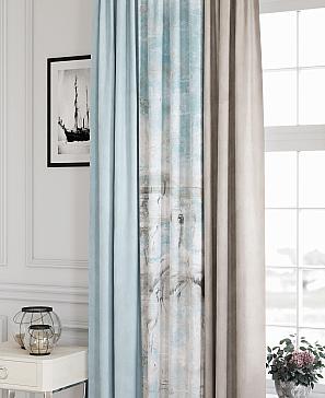 Комплект штор «Милоя (бежево-голубой)» | фото 3