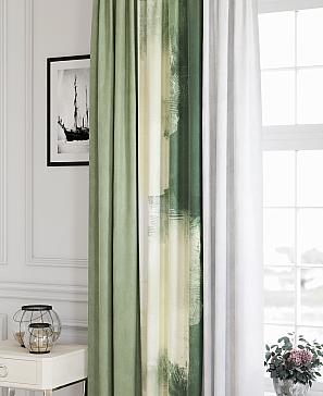 Комплект штор «Ровелинс» зеленого цвета