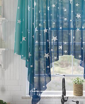 Тюль портьеры «Сенвиорс (сине-бирюзовый)» | фото 2