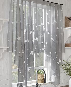 Тюль «Сенвиорс» серого цвета