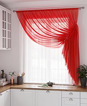 Комплект штор «Фуртадо» красного цвета