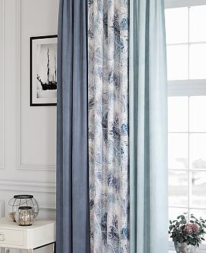 Комплект штор «Легвиорс» серо-голубого цвета