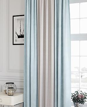 Комплект штор «Нивелонс (бежево-голубой)» | фото 3