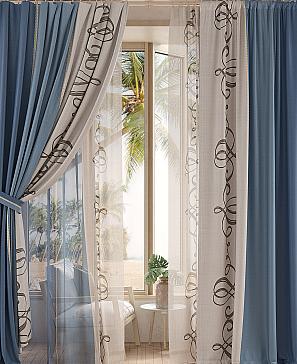 Комплект штор «Лирмелс» синего цвета