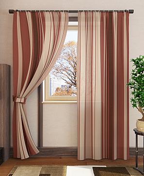 Комплект штор «Неберг» бордового цвета