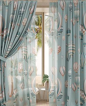 Комплект штор «Реловис» голубого цвета