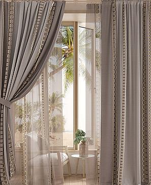 Комплект штор «Роквенорс» коричневого цвета