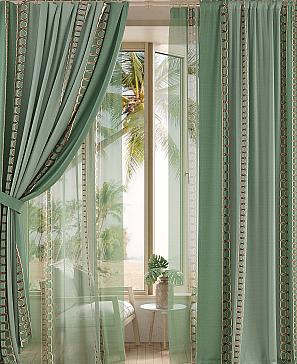 Комплект штор «Роквенорс» зеленого цвета