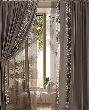 Комплект штор «Тенвирс» коричневого цвета