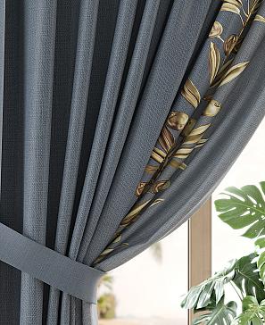 Комплект штор «Тенвирс» синего цвета