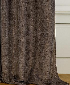 Портьера «Сторм» темно-коричневого цвета