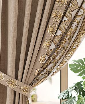 Комплект штор «Римленорс (бежево-оливковый)»