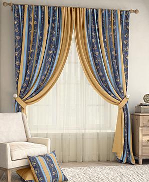 Комплект штор «Лекс» синего цвета