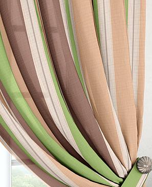 Комплект штор «Ален» зеленого цвета