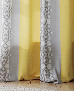 Комплект штор «Ромленвис» серо-желтого цвета