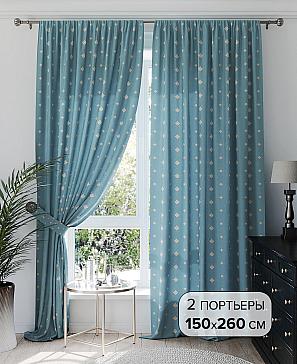 Комплект штор «Фронлес (синий)» | фото