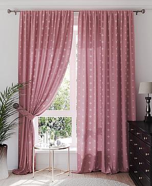 Комплект штор «Фронлес» розового цвета