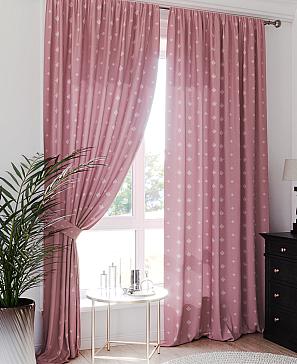 Комплект штор «Фронлес» розового цвета