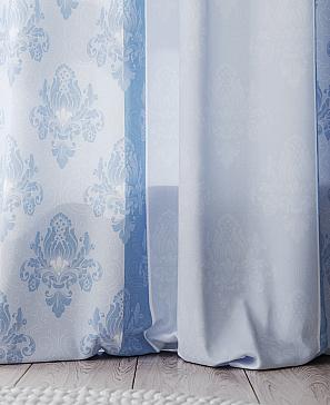 Комплект штор «Ленвирос» голубого цвета