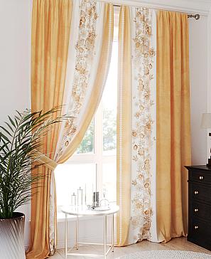 Комплект штор «Флеронвис» оранжевого цвета