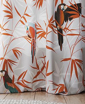 Комплект штор «Пенвирен» бело-оранжевого цвета