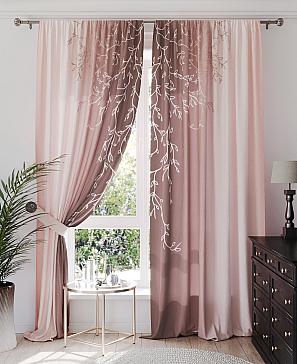 Комплект штор «Монглес» розового цвета
