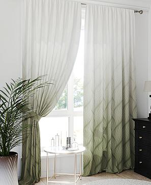 Комплект штор «Гвенорс» зеленого цвета