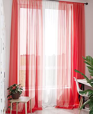 Комплект штор «Мирела» красного цвета