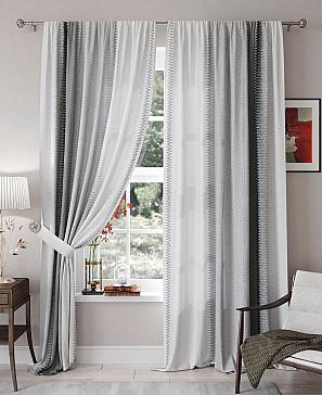 Комплект штор «Леквенрис (бело-серый)» | фото 3