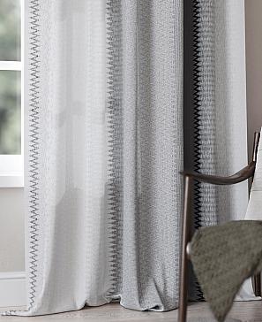 Комплект штор «Леквенрис» бело-серого цвета