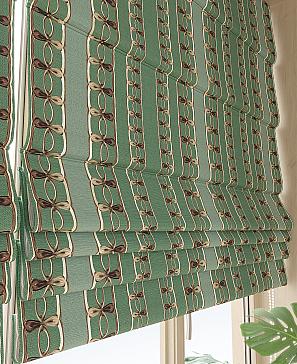 Готовые римские шторы «Кронвилс» зеленого цвета