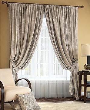 Комплект штор «Салет (бежево-коричневый)» | фото 3