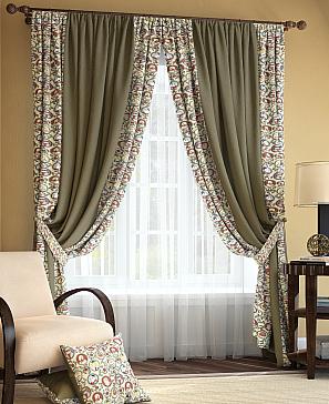 Комплект штор «Салм (оливка)» | фото 2