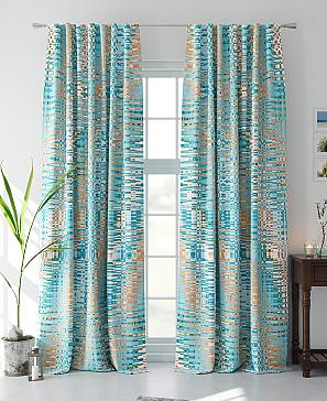 Комплект штор «Рокнес» бирюзового цвета