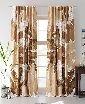 Комплект штор «Мелендри» коричневого цвета