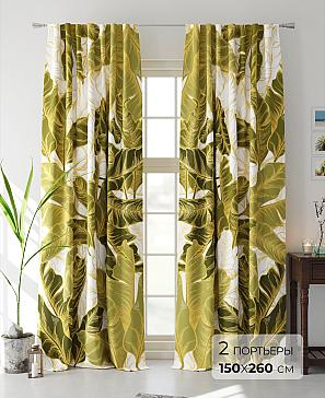 Комплект штор «Мелендри (зеленый)» | фото