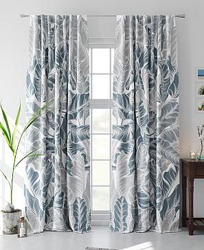 Комплект штор «Мелендри» серо-бирюзового цвета