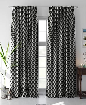 Комплект штор «Миленквис» цвета графит