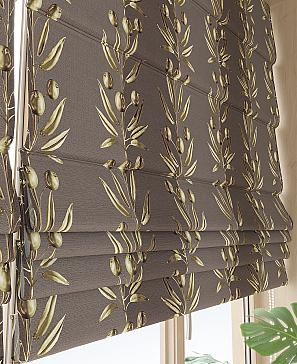 Готовые римские шторы «Роливер» коричневого цвета