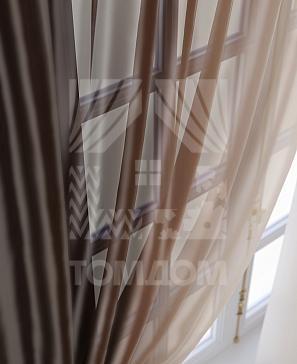 Комплект штор «Хроа» шоколадного цвета