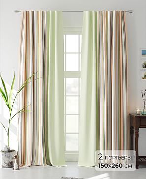 Комплект штор «Флеренс» салатовый цвета