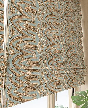 Готовые римские шторы «Лебренс» бирюзового цвета
