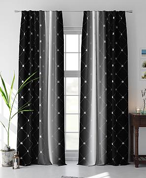 Комплект штор «Меренис» черного цвета
