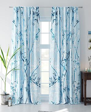 Комплект штор «Эрименс» голубого цвета