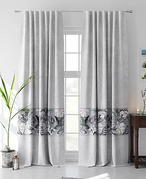 Комплект штор «Менвелс» серого цвета