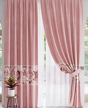 Комплект штор «Менвелс» розового цвета