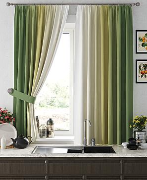 Комплект штор «Ромерни» зеленого цвета
