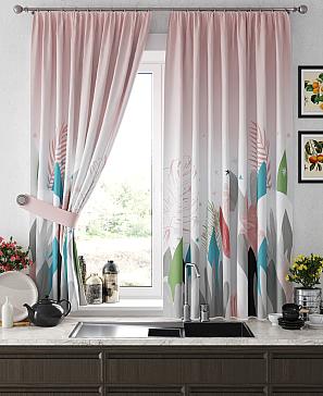 Комплект штор «Фелреон» розового цвета