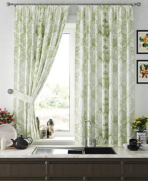 Комплект штор «Рикенвил» зеленого цвета